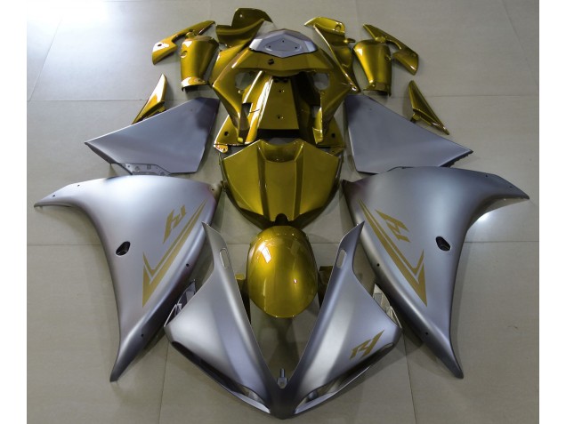 2009-2012 Matte Silver & Gold Yamaha R1 Motorcycle Fairing UK 2009-2012 Matte Silver & Gold Yamaha R1 Motorcycle Fairing UK