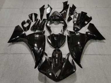 2009-2012 Plain Gloss Black Yamaha R1 Motorcycle Fairing UK