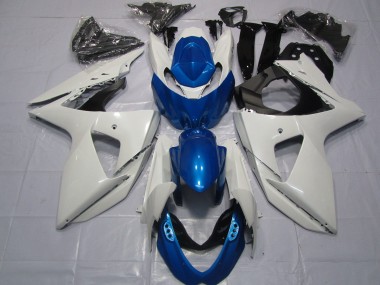 2009-2016 White and Blue Suzuki GSXR 1000 Motorcycle Fairing UK