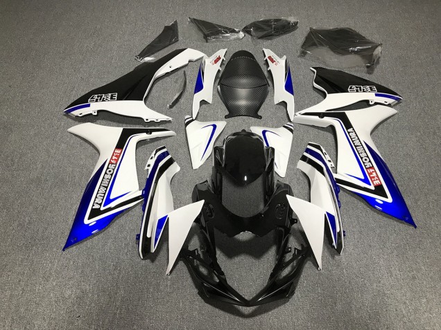 2011-2020 Blue Black and White writing Suzuki GSXR 600-750 Motorcycle Fairing UK
