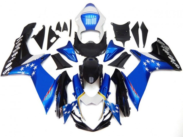 2011-2020 Blue Style With Red Stars Suzuki GSXR 600-750 Motorcycle Fairing UK 2011-2020 Blue Style With Red Stars Suzuki GSXR 600-750 Motorcycle Fairing UK