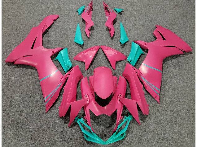 2011-2020 Matte Hot Pink and Teal Suzuki GSXR 600-750 Motorcycle Fairing UK