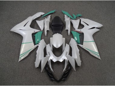 2011-2020 Pearl White and T Blue Suzuki GSXR 600-750 Motorcycle Fairing UK