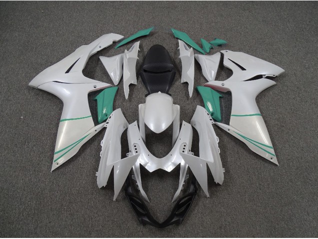 2011-2020 Pearl White and T Blue Suzuki GSXR 600-750 Motorcycle Fairing UK 2011-2020 Pearl White and T Blue Suzuki GSXR 600-750 Motorcycle Fairing UK