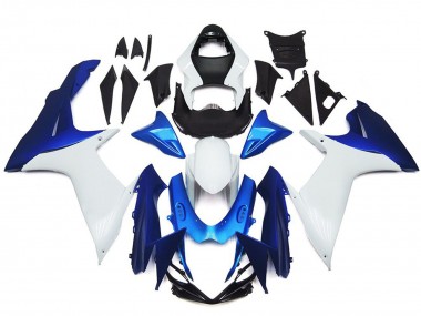 2011-2020 Plain White and Blue Style Kit Suzuki GSXR 600-750 Motorcycle Fairing UK