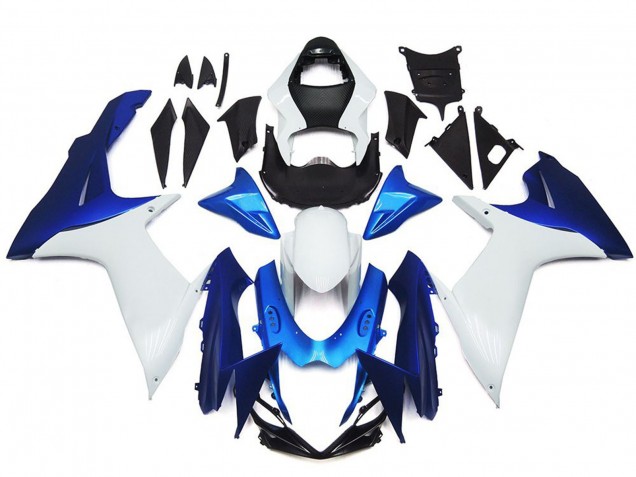 2011-2020 Plain White and Blue Style Kit Suzuki GSXR 600-750 Motorcycle Fairing UK