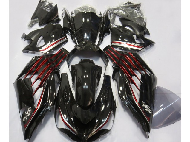 2012-2019 Gloss Black & Red Kawasaki ZX14R Motorcycle Fairing UK 2012-2019 Gloss Black & Red Kawasaki ZX14R Motorcycle Fairing UK
