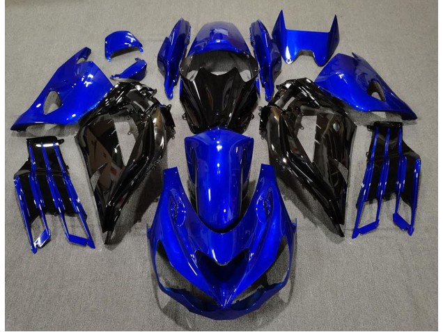 2012-2019 Gloss Blue and Black Kawasaki ZX14R Motorcycle Fairing UK 2012-2019 Gloss Blue and Black Kawasaki ZX14R Motorcycle Fairing UK
