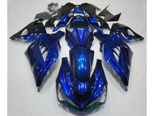 2012-2019 Ocean Blue Gloss Kawasaki ZX14R Motorcycle Fairing UK