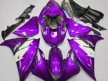 2013-2014 Gloss Purple & White Yamaha R1 Motorcycle Fairing UK
