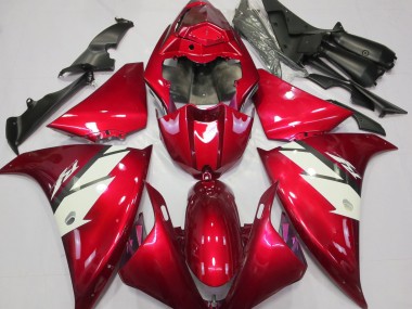 2013-2014 Gloss Red & White Yamaha R1 Motorcycle Fairing UK