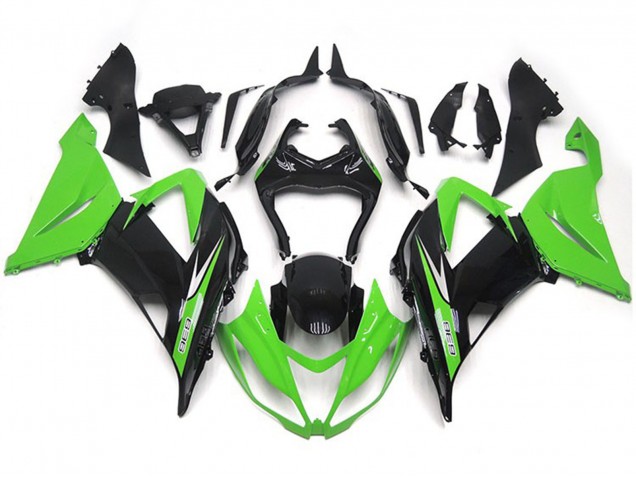 2013-2018 Green and Black Vibrant OEM Style Kawasaki ZX6R Motorcycle Fairing UK