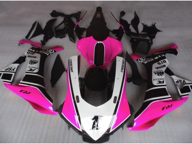 2015-2019 Gloss Pink & White Yamaha R1 Motorcycle Fairing UK 2015-2019 Gloss Pink & White Yamaha R1 Motorcycle Fairing UK