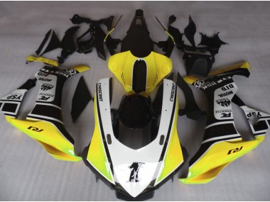 2015-2019 Gloss Yellow & White Yamaha R1 Motorcycle Fairing UK