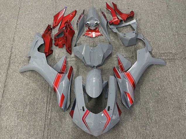 2015-2019 Nardo Gray & Red Accents Yamaha R1 Motorcycle Fairing UK 2015-2019 Nardo Gray & Red Accents Yamaha R1 Motorcycle Fairing UK