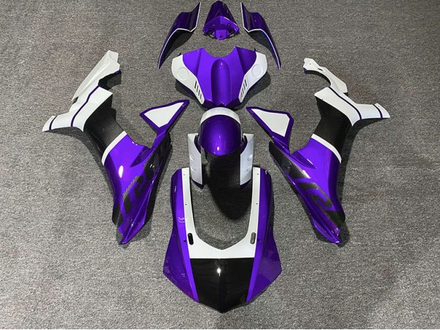 2015-2019 Purple & Carbon Fiber Accents Yamaha R1 Motorcycle Fairing UK 2015-2019 Purple & Carbon Fiber Accents Yamaha R1 Motorcycle Fairing UK